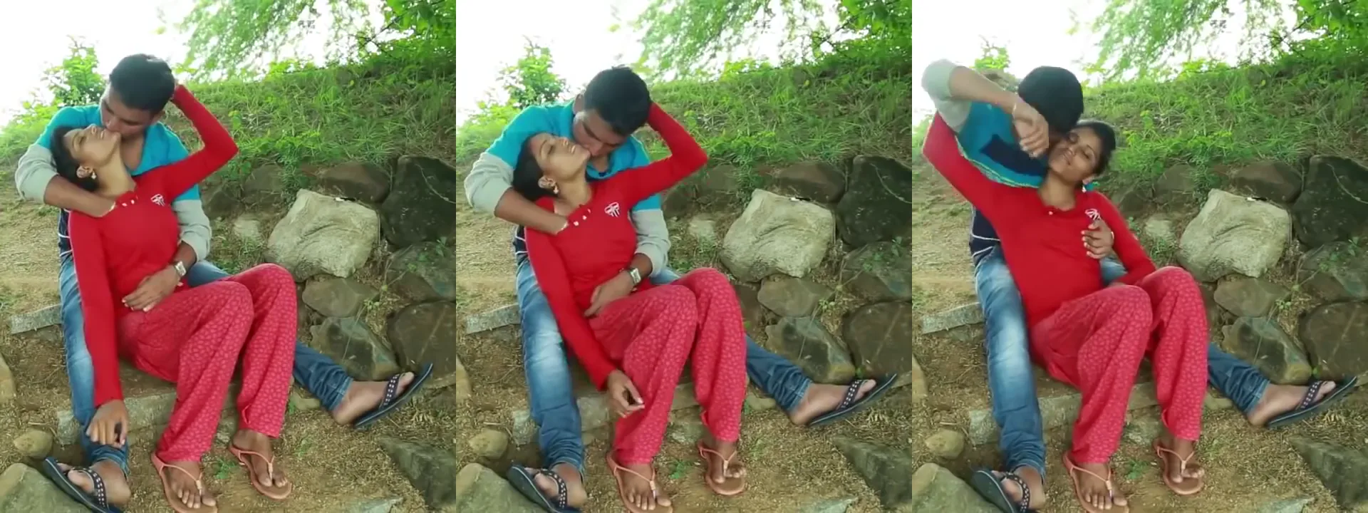 खुले में गर्लफ्रेंड के बड़े बूब्स दबाकर मस्ती करते हुए देसी सेक्स MMS वीडियो