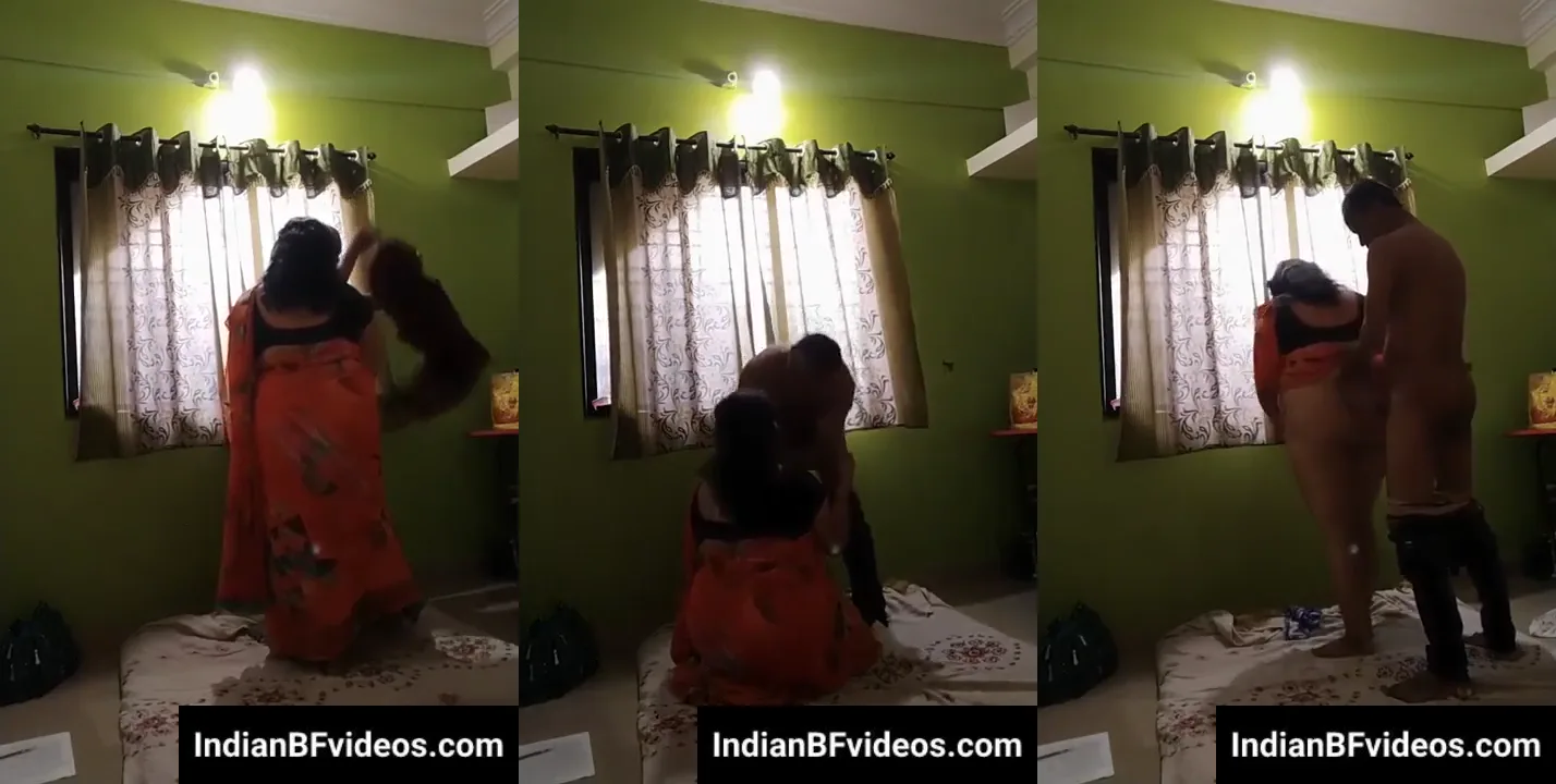 लाल साड़ी में मोटी आंटी की देसी चुदाई दुबले लड़के से गांव होटल में