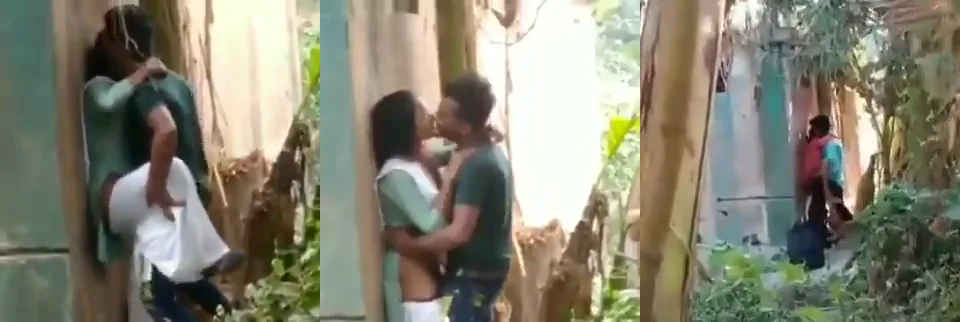 घर के पीछे खड़े खड़े लवर्स की चुदाई चुपके से रिकॉर्ड हिंदी बीएफ देसी एमएमएस