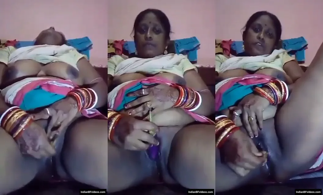 चुदासी बीवी ने बैंगन से चूत चोदते हुए उंगली से दाना घिसा देसी MMS