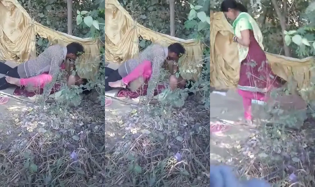 झाड़ियों में देहाती जोड़ा जोरदार चुदाई करता गांव की क्लिप