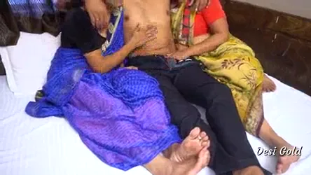 नसीबवाले को मिली दो भाभियों की जोरदार चुदाई हिंदी बीएफ वीडियो — screenshot 1